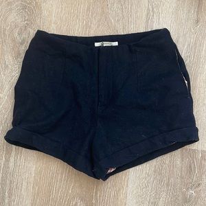 Forever 21 Tweed Navy High Rise Shorts